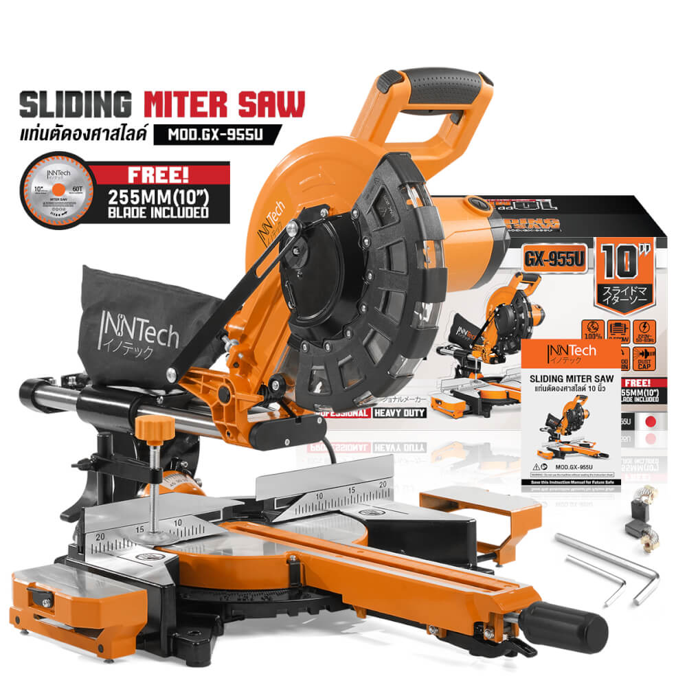 เครื่องเลื่อยองศา InnTech รุ่น GX-955U 10 นิ้ว 2,500 วัตต์